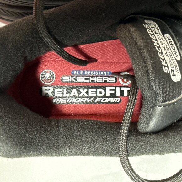 NEW Skechers Work Shoe Womens Size 12 Slip Resistant Memory Foam Relaxed Fit BLK - Picture 6 of 11